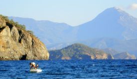 gocek fishing boat at inlice beach