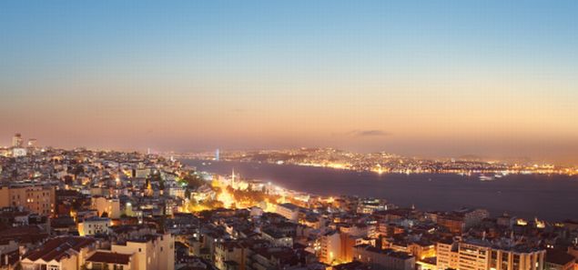 Bosphorus and Asian side from Pera district, Istanbul